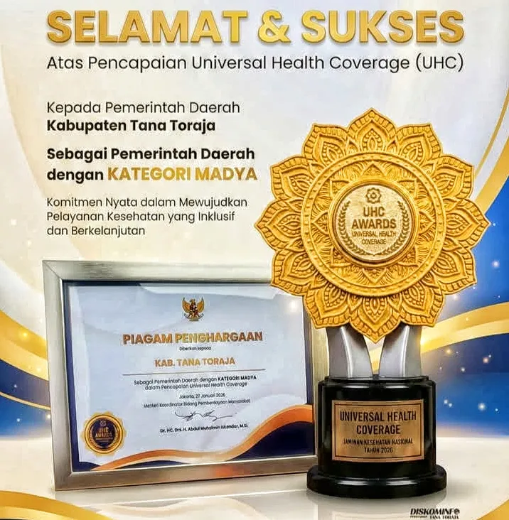 Ketiga Kalinya, Tana Toraja Raih Penghargaan Nasional UHC