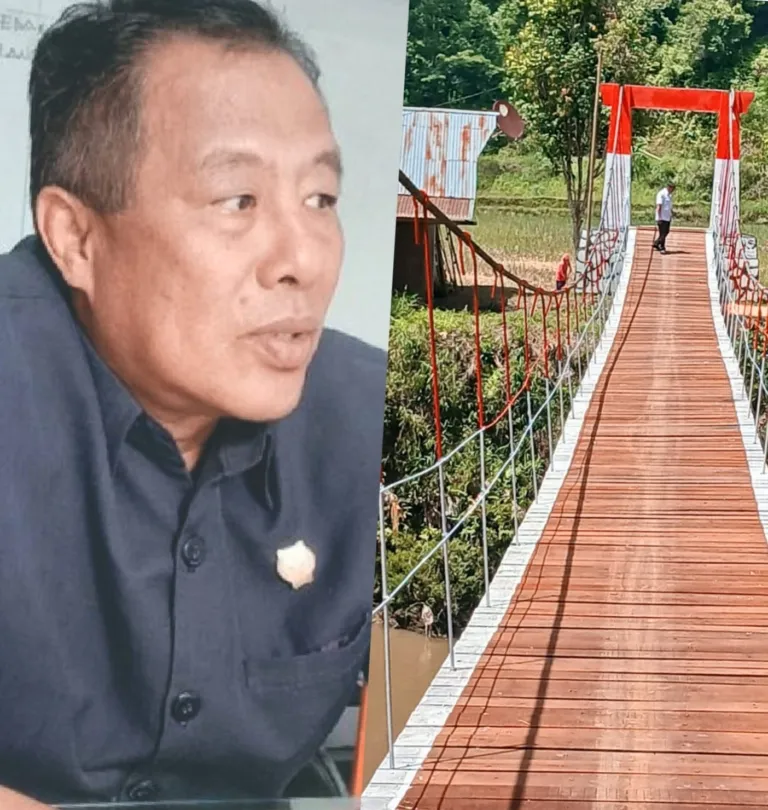 Wakil Ketua DPRD Tana Toraja Apresiasi Jembatan Gantung Parampo Selesai Tepat Waktu