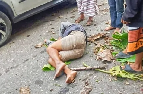 Pemotor Meregang Nyawa Tertimpa Pohon di Plaza Kolam Makale