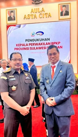 ‎Wabup Tana Toraja Hadiri Pengukuhan Kepala Perwakilan BPKP Sulawesi Selatan