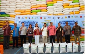 Wabub Tana Toraja Hadiri Lounching Penyaluran Bantuan Pangan Beras