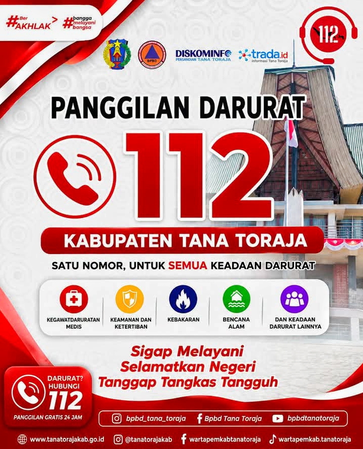 Pemkab Tana Toraja Ikuti Verifikasi Kesiapan Layanan Darurat 112 Kementerian Komdigi