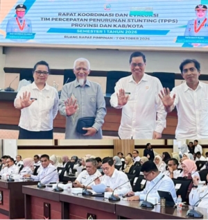 Wabub Tana Toraja Hadiri Rakor TPPS di Makassar