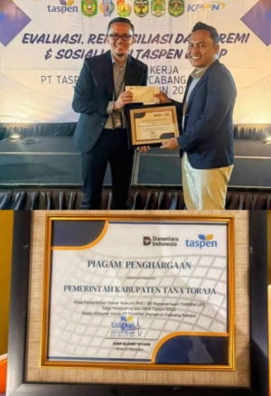 Tana Toraja Terima Reword dari Taspen